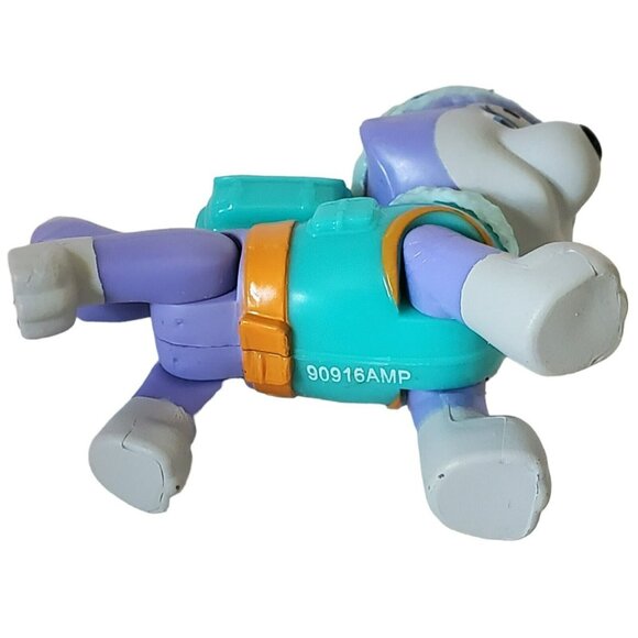 Paw Patrol EVEREST & Snow Plow Snowmobile Rescue Movable Claw Vehicle Dog Figure - Picture 14 of 14